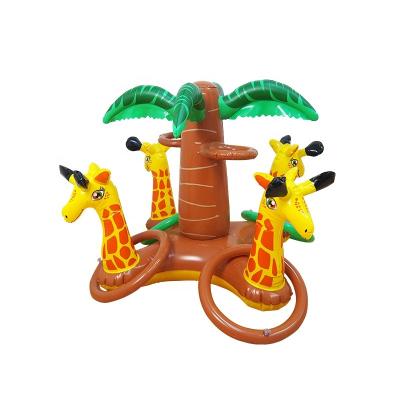 China Giraffe coconut tree water sports carnival park pool throwing games portable inflatable floating outdoor china for sale for sale