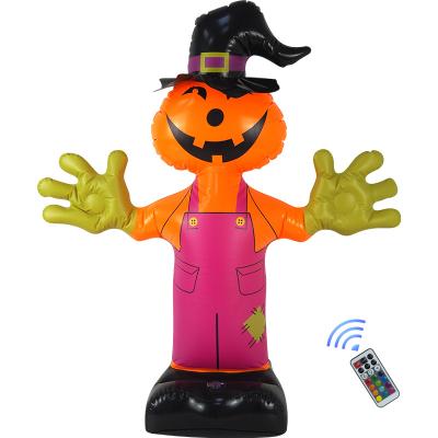 China Party 2022 New Design Outdoor Halloween Party Decorations With Led Lights Inflatable Scarecrow for sale