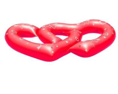 China Women Inflatable Heart Shaped Pool Float Loungers Swim Tube Ring Raft For Adullts for sale