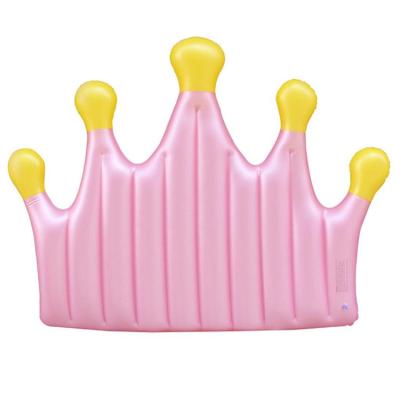 China Water Play Pink Crown Pool Float Pool Lounge Inflatable Raft For Adult Kids for sale