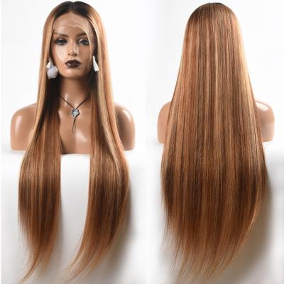 China Hair Cuticle Made In China Natural Color Long Straight Swiss Lace Hair Wig For Raw Indian Colored Women Hair Lace Front Wig 100% for sale