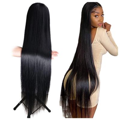 China 2021 Hair Cuticle China Factory New Arrival Black Straight Hair Lace Front Wigs For Women Human Hair for sale