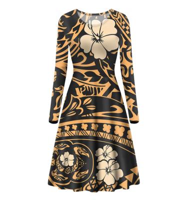 China New Arrivals In 2022 Polynesian Anti-static High-end Evening Dress Model Long Sleeve Elegant Evening Dress for sale