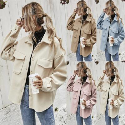 China Winter Single Breasted Solid Color Breathable Fashion Loose And Casual Lady Trench Coat for sale