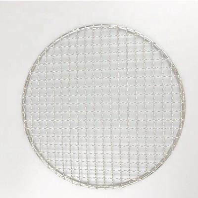 China Dustproof Round Woven Stainless Steel Barbecue Wire Netting Grill Super Strong for sale