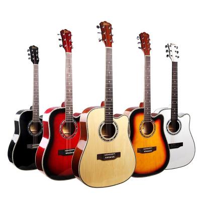 China Basswood TR-403-41 41 Inch Tree Root Musical Instruments Beginner Colors Cheap Acoustic Guitar Made in China for sale