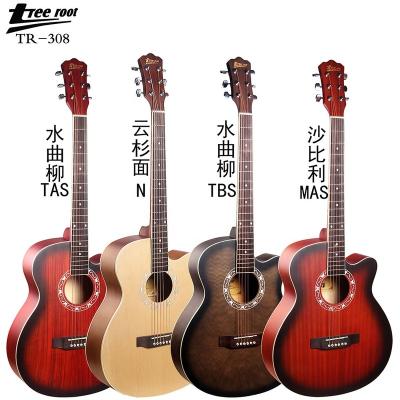 China China Flawless/Sapele/Ashtree Cutaway Guitar TR-308-40 Beginner Factory OEM Guitar 40 Inch 6 Strings Acoustic Guitar for sale