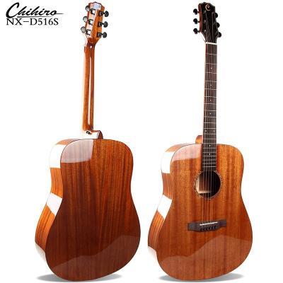 China Solid Mahogany Top End 41inch Solid Acoustic Guitar With Flawless Top Professional Acoustic Guitar for sale