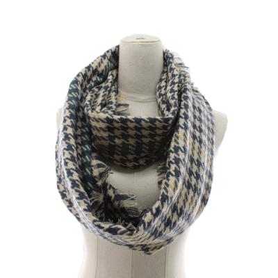 China Soft Touch Feeling Lady Warm Infinity Scarf Acrylic Winter Knit Scarves Custom Design Printed Hot Sale Super Soft Fashion Custom Design Bamboo Women Infinity Scarf for sale