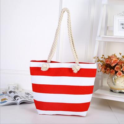 China Cheap Beach Tote Travel Bag Canvas Fashion Beach Bag Professional Manufacture for sale