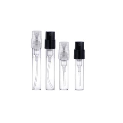 China Personal Care 1ml 1.5ml 2ml 3ml Sample Glass Perfume Tester Vials Sample Glass Perfume Spray Bottle for sale