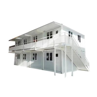 China Contemporary Low Cost 2 Stories Portable Container House Prefab Homes Flat Pack Assembled House for sale