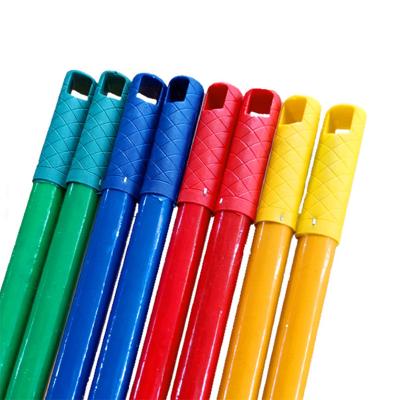 China Eco-friendly PVC Coated Wooden Broom Handle Broom Wooden Broom Stick Broom Sticks Shovel Handles for sale