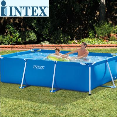 China PVC INTEX Swimming Pool Swimming 28272 300*200*75cm Square Rectangle Frame Pool Above Ground For Water Play for sale