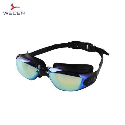 China Waterproof Swimming Goggles Silicone Clear Lense Professional Anti-fog Anti-fog for sale