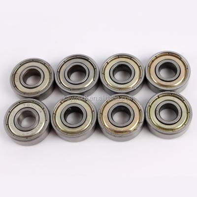 China 8pcs ABEC-9 9x21x7mm High Speed ​​Skateboard Groove Groove Steel Deep Ball Bearings Black for sale