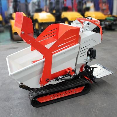 China Hotels 500kg 800KG 1 T 2 Ton Self-Loading Shovel Mini Crawler Dumper for sale