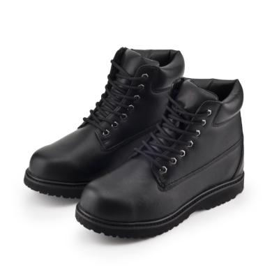 China Leather Steel Toe Oil Resistant Toe Labor Safety Boots Men Safety Ankle Work Shoes for sale