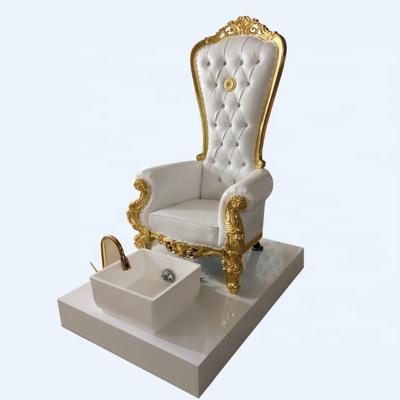 China Flexible Footrest Beauty Salon Sofa Nail White Leather Top Back Pedicure Chair for sale