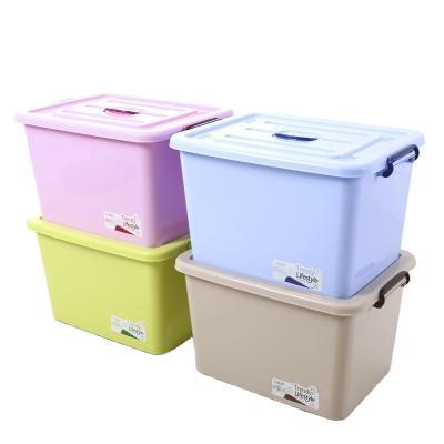 China QM factory direct sale viable plastic toys storage box with lid for sale