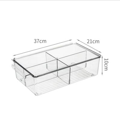 China Kitchen Viable Plastic Storage Box QM Storage Box Transparent Plastic Refrigerator Storage Box for sale