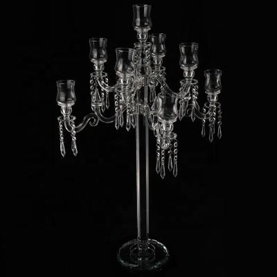 China 9am weddings MH-Z201 with small crystal candelabra wedding cups decoration candlestick crystal with a centerpiece for sale