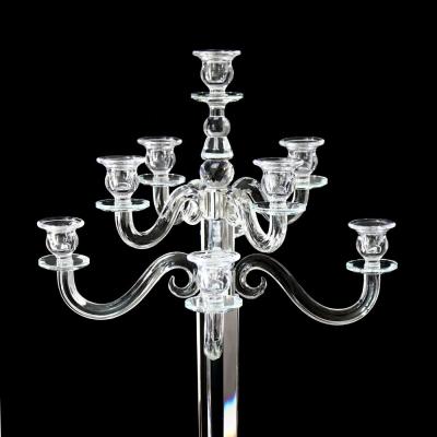 China MH-Z012 Home Decoration 9am Crystal Candelabra Wedding Table Centerpiece Decoration Crystal Candle Holder for sale