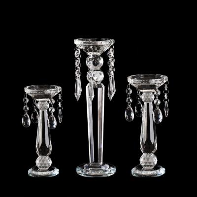 China ECO-frendly MH-Z014 Single Crystal Candelabra Crystal Candle Holder for Home and Wedding Decoration for sale