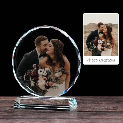 China Europe Guests Souvenir Gift Wholesale K9 Sublimation Blank Crystal Iceberg Photo Frame Crystal Trophy Customized Laser Engraved 3d for sale