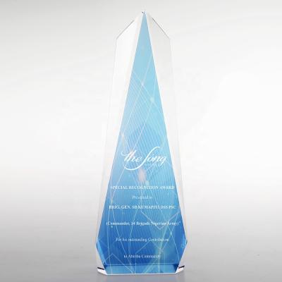 China New Design Europe MH-J167 Crystal Trophy Crystal Trophy Award Glass Trophies And Medals for sale