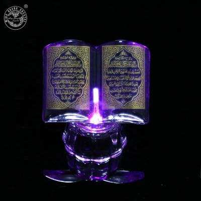 China Middle East MH-P038 LED Light Religious Islamic Crystal Quran for sale