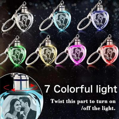 China Keepsake Gift Wholesale Custom Gift Wedding Favors 3D Lead Glass Crystal Key Chain Blank Crystal Keychains for sale