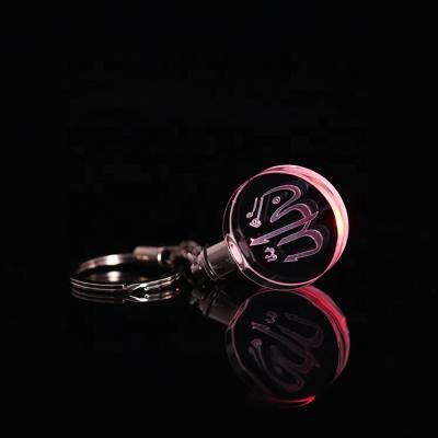 China Souvenir gift MH-Y012 custom logo crystal key chain around shape key ring crystal gifts crytsal key chain for sale