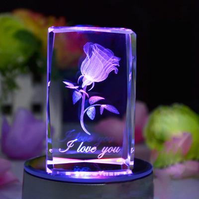 China China Factory Wholesale K9 Crystal Glass Blank 3d Laser Engraving Crystal Block Cube for sale