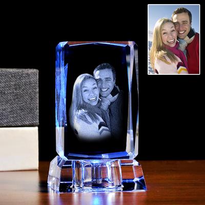 China Custom Glass Cube China Picture Cube Crystal Laser Engraving Light Base For Crystal Cube for sale