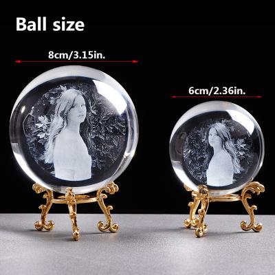 China Europe crystal photo transparent solid glass k9 crystal ball for sale laser free space Crystal Ball Paperweight/sphere/2D 3D crystal ball for sale