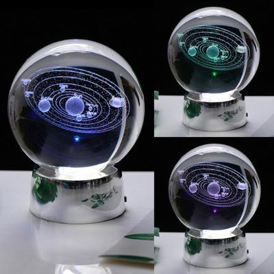 China Wholesale Cheap Sphere Glass Ball Model Europe Planets Custom Laser Engraving K9 Clear Crystal Ball For Photography for sale