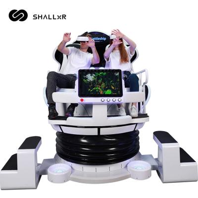 China Metal 9D 360 VR Game Cinema Simulator Double VR Machine Egg Chair for sale