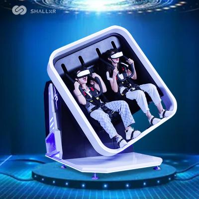 China Metal Top Roller Coaster Tier Vr Simulator Machine 2 Seats 360 Degree Rotating Vr Game Machine for sale