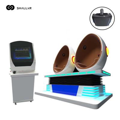 중국 Metal Shallxr Win Silver Vr Game Machine Virtual Reality Cinema 9d Vr Egg Chair Simulator 2 Seats 판매용