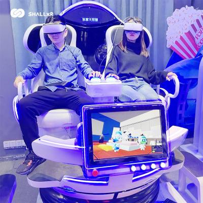 Китай Metal 2 Seat Egg Chair Roller Coaster 9d Vr Cinema With Shooting Game For Sale продается