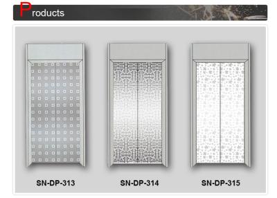 China Abertura de aço inoxidável do centro/lado da decoração da cabine do elevador do painel da porta à venda