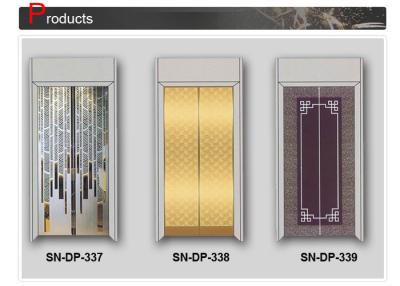 China Luxury Glass Steel Elevator Door Panel 2000mm 2100mm Opening Height for sale