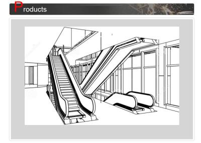 China Speed 100 fpm Elevator Escalator With Round Handrail Inlet Cap And Clearly Contrasted Floor Plate for sale