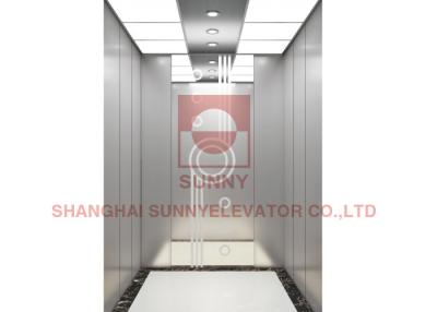 China Passenger Elevator Hairline Stainless Steel Lift Cabin Etching 2500kg Load for sale