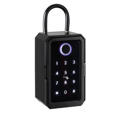 China Apartment / Office / Bedroom / Hotel Gudlaif Fingerprint Lock Box with App Control, Fingerprint Recognition and Multiple Password Types Smart Key Lock Box for sale