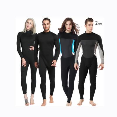 China Adult 2mm Neoprene Full Scuba Diving Suits Surfing Keep Warm Back Zipper Wetsuit for sale