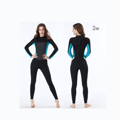 China Adult 2mm Neoprene Fullsuits Sleeves Long Back Zip Keep Warm For Women Diving Swimming Snorkeling Surfing Men's Wetsuit for sale