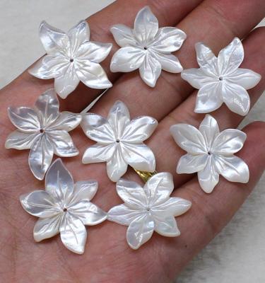 China Color Game Or Fire Loose Flower Beads Orchid Mother Of Pearl Flower Carving for sale