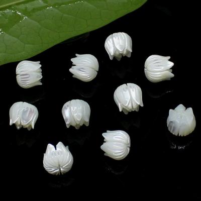 China Color Play or Fire Loose Pearl Lily Flower Bud Hole Full Pearl Flower for DIY Jewelry for sale